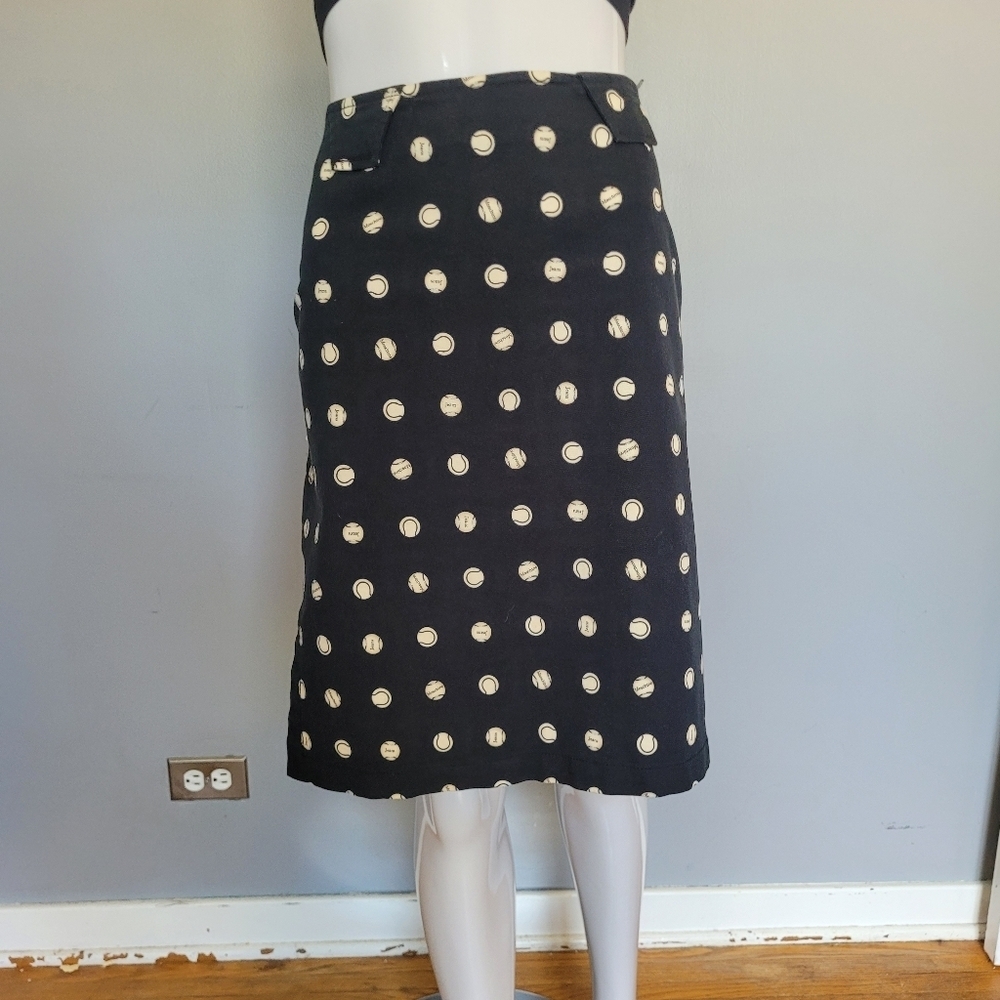 Moschino Jeans Baseball Print Skirt, VGUC, Size 8